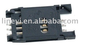 ABS 500VDC ISO9001 SIM Card Connectors de Pin KF014 6