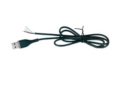 Prise masculine d'USB 2,0 avec le câble équipé nu d'extrémité de la détente 4pin pour des périphériques d'ordinateur