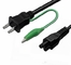 L'approbation de Pin INMETRO du câble 2 de courant électrique du Brésil avec la prise BY2-10 avec l'extrémité de câble a étamé