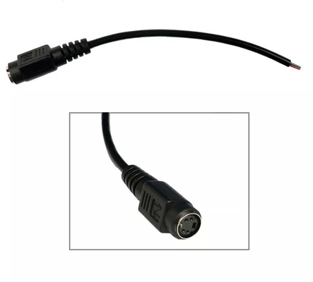 La S-vidéo femelle dépouillée de prise de PIN DIN de la fin 4 a adapté le cable électrique aux besoins du client