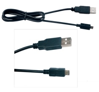 Câble de remplissage rapide du noir 2,0 5 Pin Micro USB d'Android