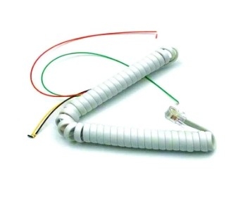l'indooroutdoor stéréo de câble de 3.5mm branchent 3 poteaux 2 en 1 câble de bobine de ressort avec le logement de QD pour la corde de téléphone