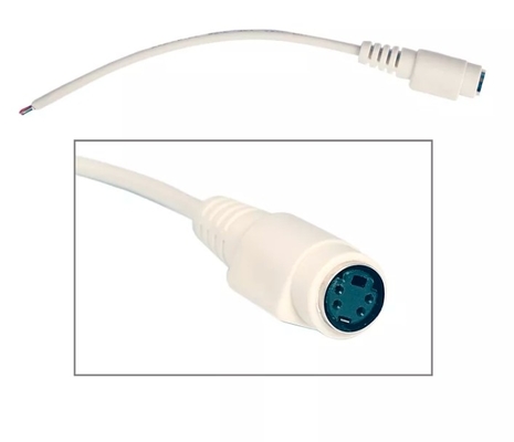 La S-vidéo femelle dépouillée de prise de PIN DIN de la fin 4 a adapté le cable électrique aux besoins du client